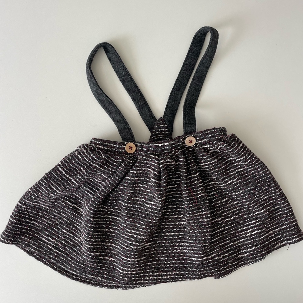 Zara Black and White Striped Kids Casual Dress